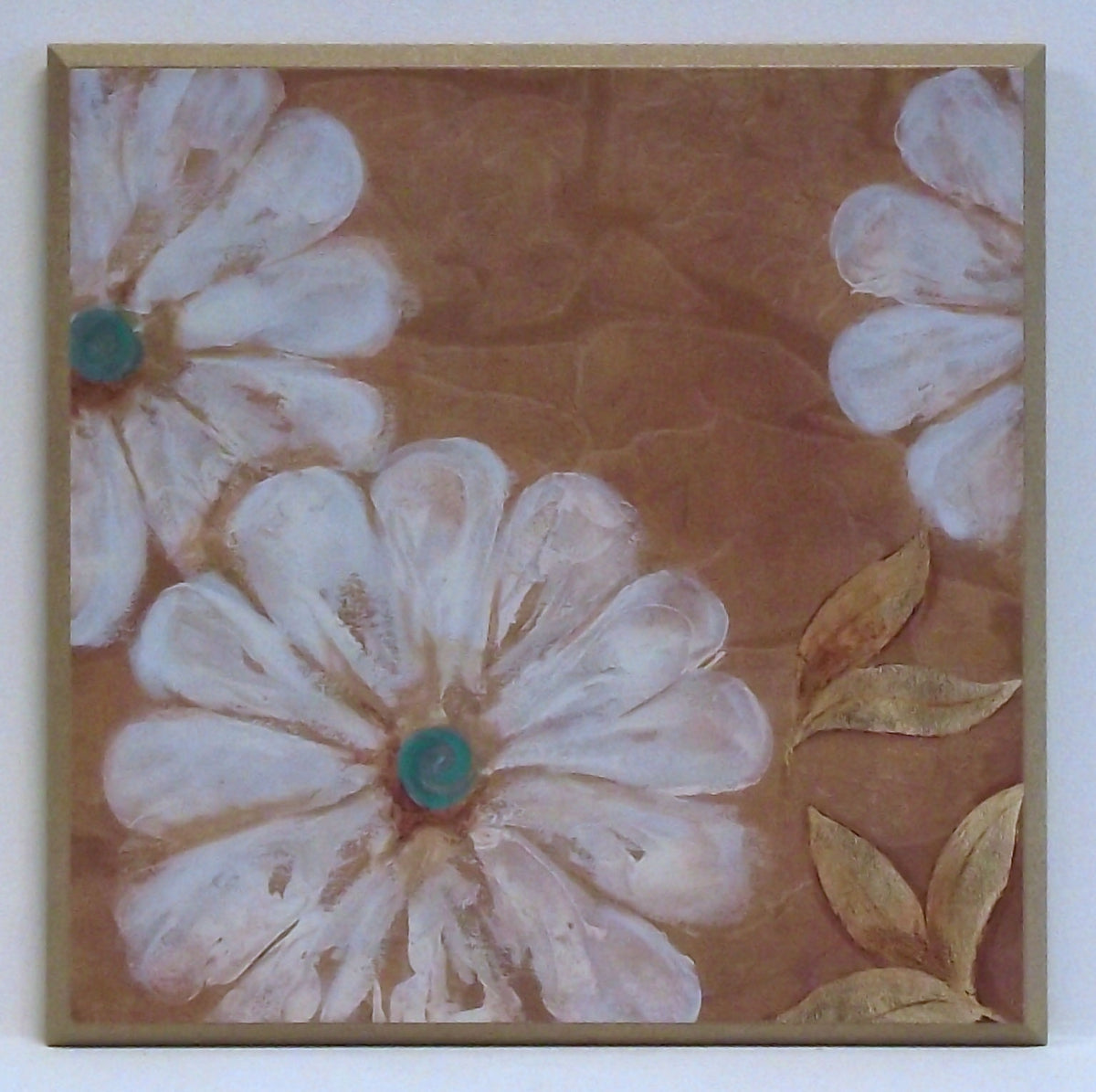 Obraz - Duże białe kwiaty - reprodukcja na płycie A9916 31x31 cm - Obrazy Reprodukcje Ramy | ergopaul.pl