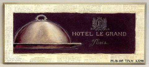 Obraz - Szyld hotelu w Paryżu - reprodukcja na płycie A3290 72x31 cm - Obrazy Reprodukcje Ramy | ergopaul.pl