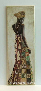 Obraz - Stojąca Afrykanka w sukni - reprodukcja na płycie IL5029 26x71 cm - Obrazy Reprodukcje Ramy | ergopaul.pl