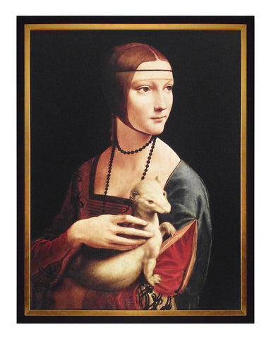 Obraz - Leonardo da Vinci, Dama z gronostajem - reprodukcja w ramie 3LV148 60x80 cm
