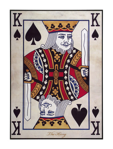 Obraz - Pikowy Król-karta - reprodukcja 3SF4915-70 na płycie 51x71 cm