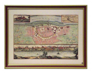 Obraz - Plan Warszawy z 1705 roku - reprodukcja B11 oprawiona w ramę 40x29 cm. - Obrazy Reprodukcje Ramy | ergopaul.pl