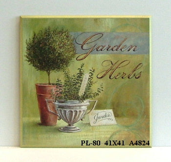 Obraz - Kompozycja 'Garden Herbs&quot; - reprodukcja na płycie A4824 41x41 cm. - Obrazy Reprodukcje Ramy | ergopaul.pl