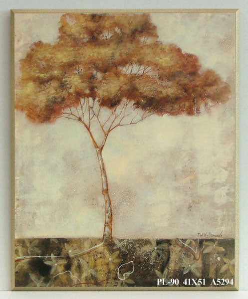 Obraz - Na horyzoncie, drzewa w bieli i brązach - reprodukcja na płycie A5294 41x51 cm - Obrazy Reprodukcje Ramy | ergopaul.pl