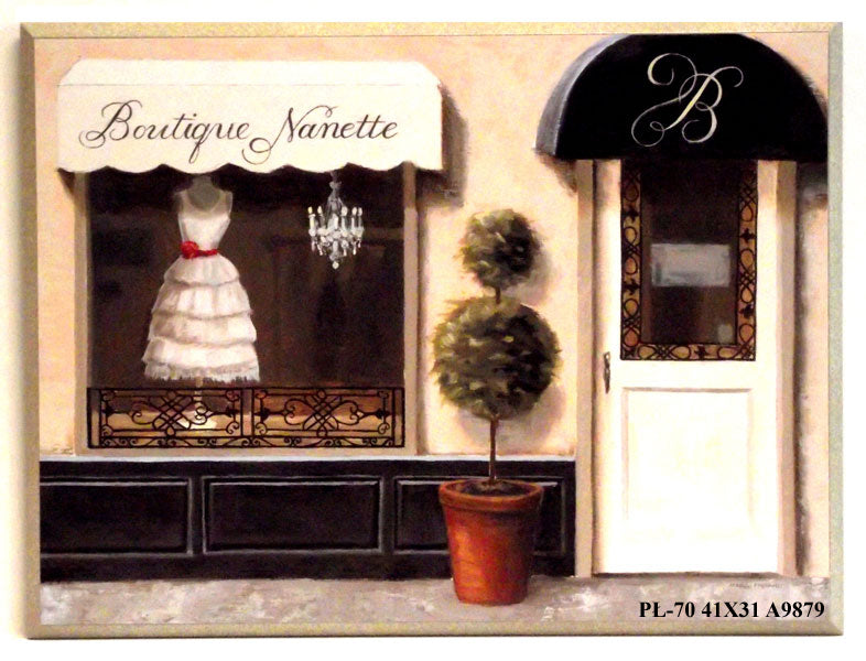 Obraz - Witryna sklepu z sukniami, Francja - reprodukcja na płycie A9879 41x31 cm. OSTATNIA SZTUKA - Obrazy Reprodukcje Ramy | ergopaul.pl