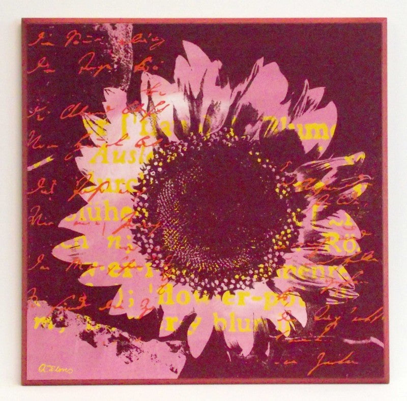 Obraz - Kwiat inspirowany pop-artem - reprodukcja na płycie ANF1086 51x51 cm - Obrazy Reprodukcje Ramy | ergopaul.pl