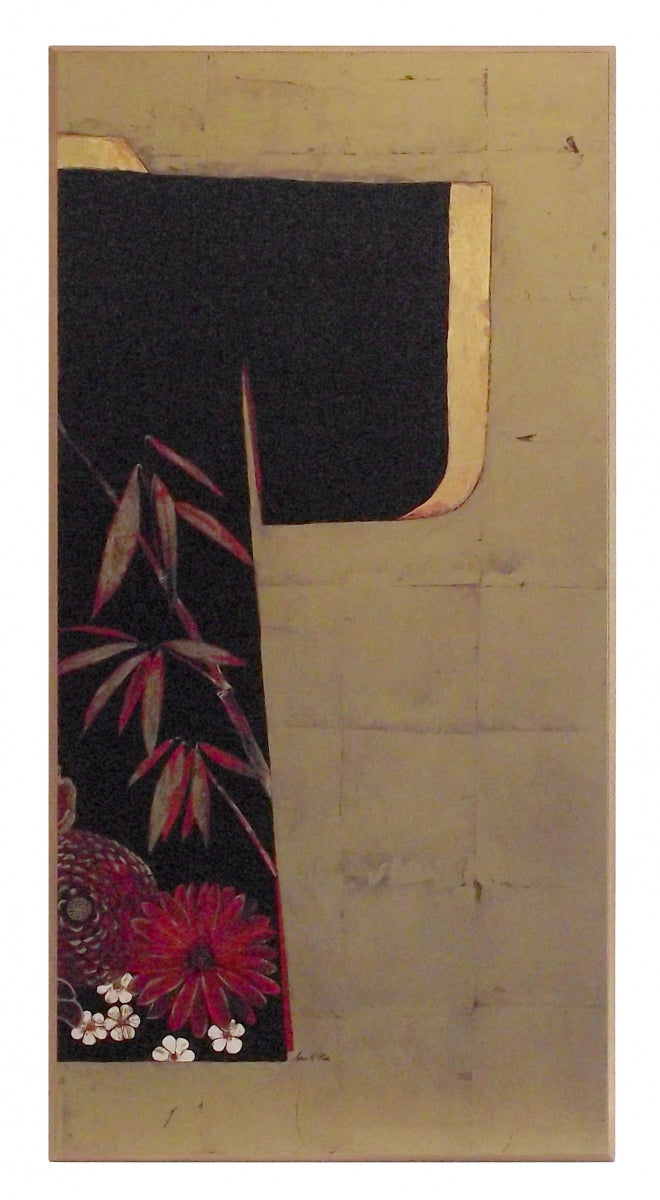Obraz - Bambusowa kompozycja, połowa kimono - reprodukcja A5149/2 na płycie 51x101 cm. - Obrazy Reprodukcje Ramy | ergopaul.pl