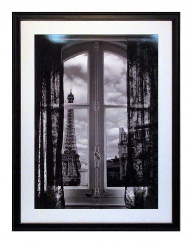 Obraz - Paryż, Okno z widokiem na wieżę Eiffla - reprodukcja w ramie R4236 60x80 cm - Obrazy Reprodukcje Ramy | ergopaul.pl