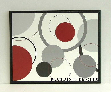 Obraz - Koła w czerni, bieli i czerwieni - reprodukcja na płycie DMO1019 51x41 cm - Obrazy Reprodukcje Ramy | ergopaul.pl