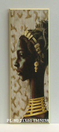 Obraz - Etniczna głowa ze złotą biżuterią - reprodukcja na płycie IM5038 21x61 cm - Obrazy Reprodukcje Ramy | ergopaul.pl