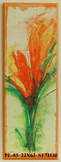 Obraz - Abstrakcyjny kwiat w pomarańczy - reprodukcja na płycie ST71130 22x63 cm - Obrazy Reprodukcje Ramy | ergopaul.pl