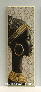 Obraz - Etniczna głowa ze złotą biżuterią - reprodukcja na płycie IM5037 21x61 cm - Obrazy Reprodukcje Ramy | ergopaul.pl