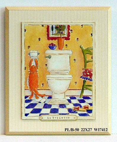 Obraz - Kotek w łazience, z papierem toaletowym - reprodukcja na płycie WI7412 22x27 cm - Obrazy Reprodukcje Ramy | ergopaul.pl