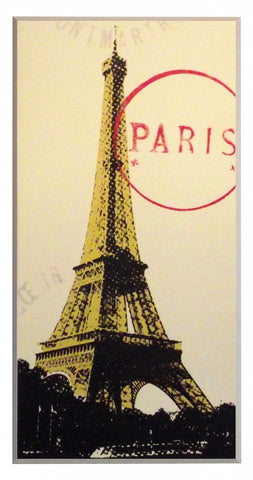 Obraz - Stara fotografia w nowoczesnym ujęciu, Paryż, Wieża Eiffla - reprodukcja na płycie WI9921 32x62 cm - Obrazy Reprodukcje Ramy | ergopaul.pl