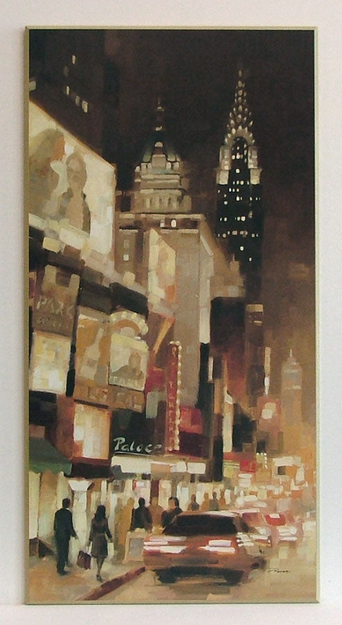 Obraz - Światła miasta nocą, Nowy Jork - reprodukcja na płycie A5980 51x101 cm - Obrazy Reprodukcje Ramy | ergopaul.pl