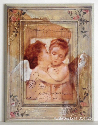 Obraz - Pocałunek aniołków, antyk - reprodukcja na płycie JO1175 31x41 cm - Obrazy Reprodukcje Ramy | ergopaul.pl