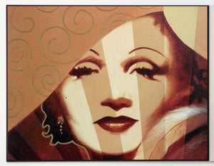 Obraz - Marlena Dietrich, portret - reprodukcja JO4005 na płycie 81x61 cm - Obrazy Reprodukcje Ramy | ergopaul.pl