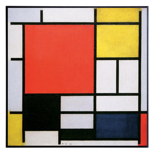 Obraz - Mondrian - kolorowa kompozycja - reprodukcja na płycie 1MON2124-50 51x51 cm. - Obrazy Reprodukcje Ramy | ergopaul.pl
