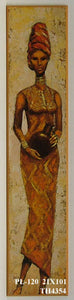 Obraz - Postać czarnoskórej kobiety z dzbanem - reprodukcja na płycie TH4354 21x101 cm - Obrazy Reprodukcje Ramy | ergopaul.pl