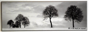 Obraz - Zimowy pejzaż, drzewa - reprodukcja na płycie A6447 96x34 cm - Obrazy Reprodukcje Ramy | ergopaul.pl
