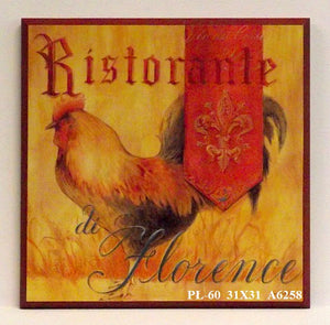 Obraz - Włoska restauracja, Florencja - reprodukcja na płycie A6258 31x31 cm - Obrazy Reprodukcje Ramy | ergopaul.pl