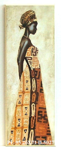 Obraz - Stojąca Afrykanka w sukni - reprodukcja na płycie IL5027 26x71 cm - Obrazy Reprodukcje Ramy | ergopaul.pl