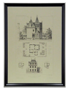 Obraz - Szkice francuskich domów, Maison a Nogent-Sur-Marne - reprodukcja oprawiona w ramę AN169 35x50 cm - Obrazy Reprodukcje Ramy | ergopaul.pl