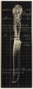 Obraz - Stylowe sztućce, nóż - reprodukcja na płycie AB2153 22x51 cm - Obrazy Reprodukcje Ramy | ergopaul.pl
