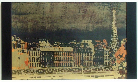 Obraz - Paryż, panorama w złocie - reprodukcja w półramie WI2669 90x60 cm - Obrazy Reprodukcje Ramy | ergopaul.pl