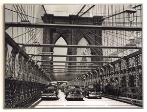 Obraz - Most Brookliński, N.Y., fotografia z lat 50-tych - reprodukcja na płycie 3AP216 81x61 cm. - Obrazy Reprodukcje Ramy | ergopaul.pl