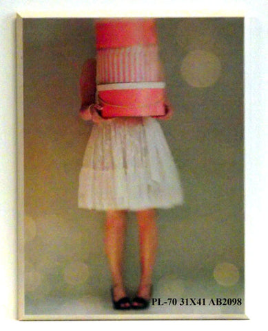 Obraz - Pastel glam, Dziewczyna w białej sukience, kadr - reprodukcja na płycie AB2098 31x41 cm - Obrazy Reprodukcje Ramy | ergopaul.pl