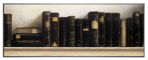 Obraz - Półka ze starymi książkami - reprodukcja AB2139 na płycie 96x34 cm - Obrazy Reprodukcje Ramy | ergopaul.pl