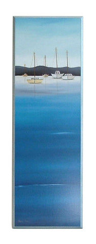 Obraz - Łódki w zatoce - reprodukcja AC213 na płycie 23x71 cm. - Obrazy Reprodukcje Ramy | ergopaul.pl