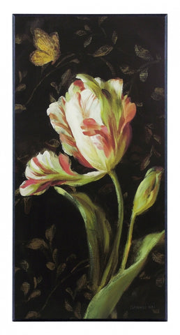 Obraz - Kwiat na tle ornamentów, Tulipan - reprodukcja WI10338 na płycie 32x62 cm. - Obrazy Reprodukcje Ramy | ergopaul.pl