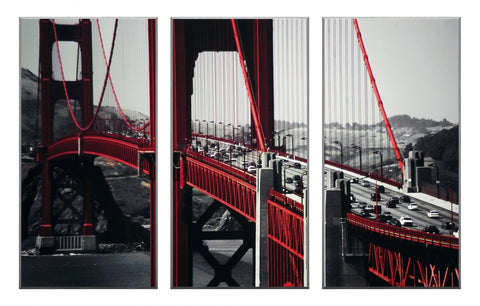 Obrazy - Most Golden Gate, tryptyk - reprodukcje na płytach 2AP1663/64/65-70 min. 108x71 cm - Obrazy Reprodukcje Ramy | ergopaul.pl