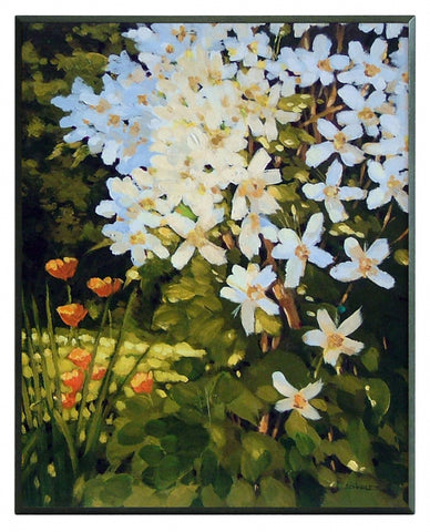 Obraz - Kwitnący jaśminowiec - reprodukcja A7344 na płycie 41x51 cm. - Obrazy Reprodukcje Ramy | ergopaul.pl