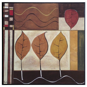 Obraz - Jesienna abstrakcja z liśćmi I - reprodukcja A1648 na płycie 41x41 cm - Obrazy Reprodukcje Ramy | ergopaul.pl