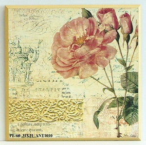 Obraz - Róża w wydaniu decoupage - reprodukcja na płycie ANT1010 31x31 cm - Obrazy Reprodukcje Ramy | ergopaul.pl
