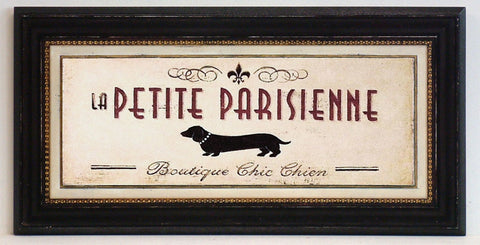 Obraz - Szyld hotelowy 'La Petit Parisienne' - Decograph z pogrubieniem A3883 51x 26 cm - Obrazy Reprodukcje Ramy | ergopaul.pl