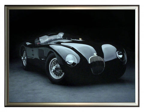 Obraz - Samochód Jaguar C-Type, 1951r. - reprodukcja w ramie 3DH1728 80x60 cm - Obrazy Reprodukcje Ramy | ergopaul.pl