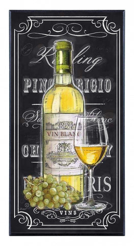 Obraz - Rysunek białego wina na tablicy - reprodukcja AB8552 na płycie 25x51 cm. - Obrazy Reprodukcje Ramy | ergopaul.pl