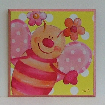 Obraz - Wesoła pszczółka - reprodukcja na płycie LIF1003 31x31 cm - Obrazy Reprodukcje Ramy | ergopaul.pl