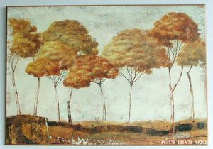 Obraz - Na horyzoncie, drzewa w bieli i brązach - reprodukcja na płycie A5292 101x70 cm - Obrazy Reprodukcje Ramy | ergopaul.pl