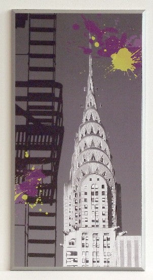 Obraz - Nowy Jork poplamiony farbą, Chrysler Building - Decograph A8564 26x51 cm - Obrazy Reprodukcje Ramy | ergopaul.pl