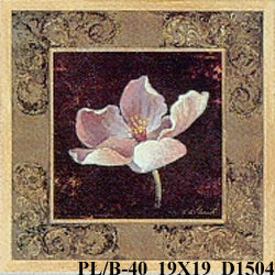 Obraz - Biały kwiat w barokowym wydaniu - reprodukcja na płycie D1504 19x19 cm - Obrazy Reprodukcje Ramy | ergopaul.pl