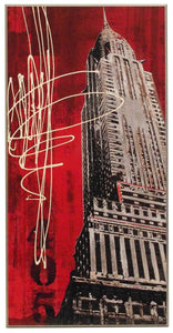 Obraz - W czerwieni, Chrysler Building, USA - Decograph A9919 51x101 cm - Obrazy Reprodukcje Ramy | ergopaul.pl
