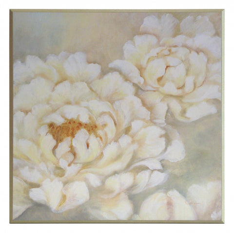 Obraz - Kwiat białej peonii - reprodukcja A8667 na płycie 51x51 cm - Obrazy Reprodukcje Ramy | ergopaul.pl
