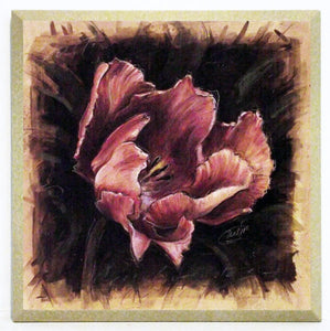 Obraz - Kwiaty pędzlem, tulipan - reprodukcja na płycie D1917 19x19 cm - Obrazy Reprodukcje Ramy | ergopaul.pl
