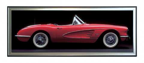 Obraz - Samochód z kolekcji, Vintage Corvette - reprodukcja w ramie 4AP1726 95x33 cm - Obrazy Reprodukcje Ramy | ergopaul.pl