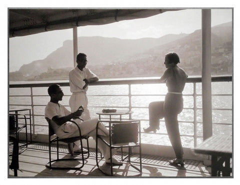 Obraz - Stare fotografie, na pokładzie łodzi, Monte Carlo - reprodukcja na płycie 3AP1473 81x61 cm - Obrazy Reprodukcje Ramy | ergopaul.pl